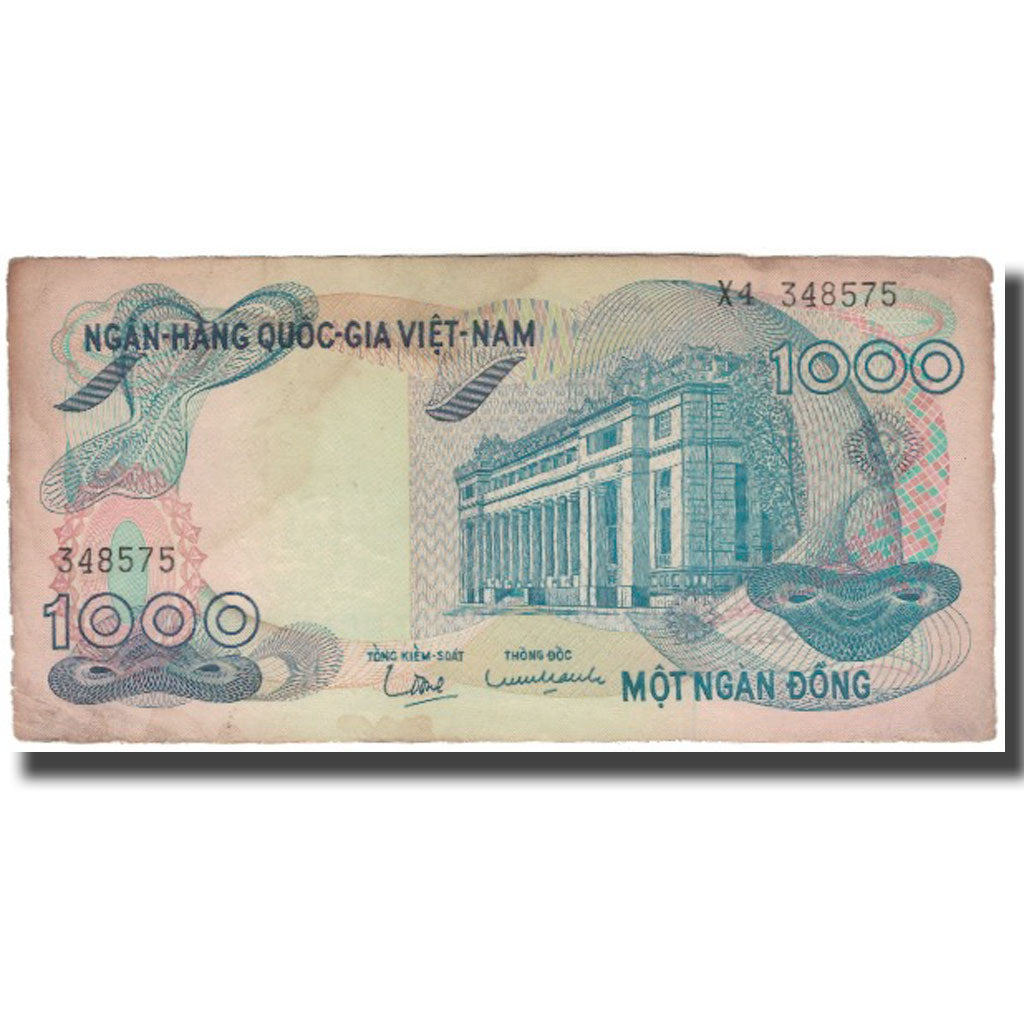 Billet, South Viet Nam, 1000 D<ox>ng, KM:34a, AB
