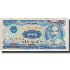 Geldschein, Vietnam, 5000 D<ox>ng, 1991, KM:104a, S
