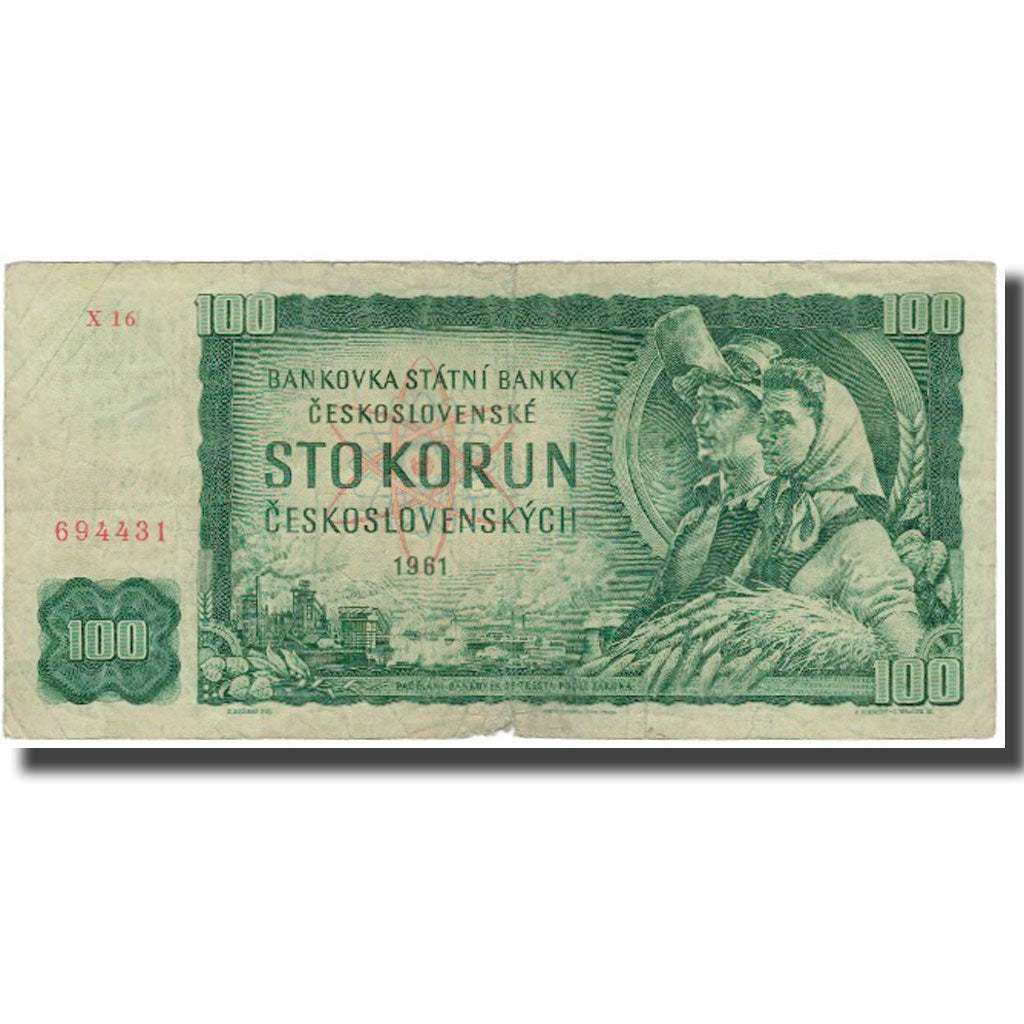 Geldschein, Tschechoslowakei, 100 Korun, 1961, KM:91b, SGE