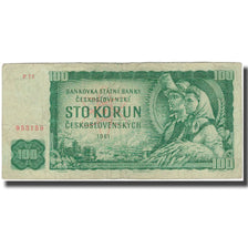 Geldschein, Tschechoslowakei, 100 Korun, 1961, KM:91b, SGE
