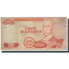 Banknote, Bolivia, 20 Bolivianos, 1986, 1986-11-28, KM:205a, AG(1-3)
