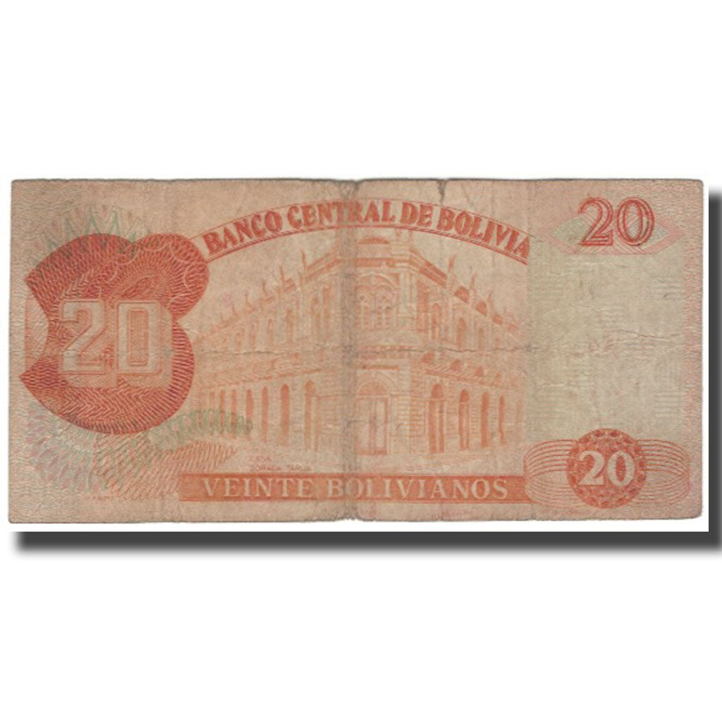 Billet, Bolivie, 20 Bolivianos, 1986, 1986-11-28, KM:205a, AB