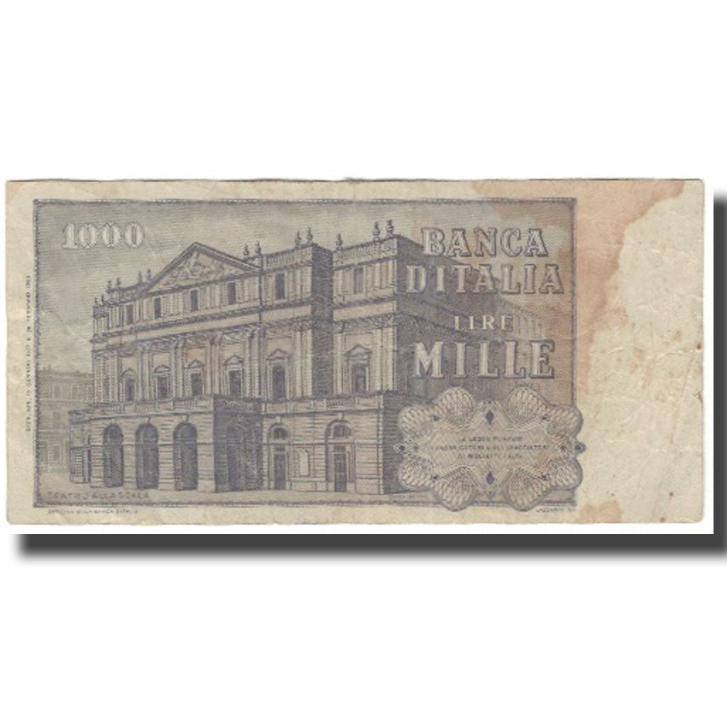 Biljet, Italië, 1000 Lire, KM:101a, AB