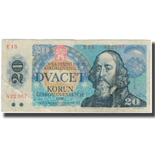 Biljet, Tsjecho-Slowakije, 20 Korun, 1988, KM:95, AB