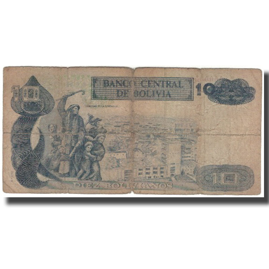 Banknote, Bolivia, 10 Bolivianos, KM:210, AG(1-3)
