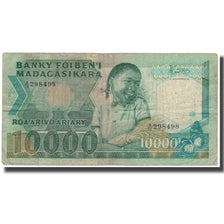 Geldschein, Madagascar, 10,000 Francs = 2000 Ariary, KM:70a, S+