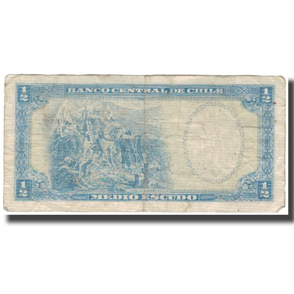 Billet, Chile, 1/2 Escudo, KM:134Aa, TB+