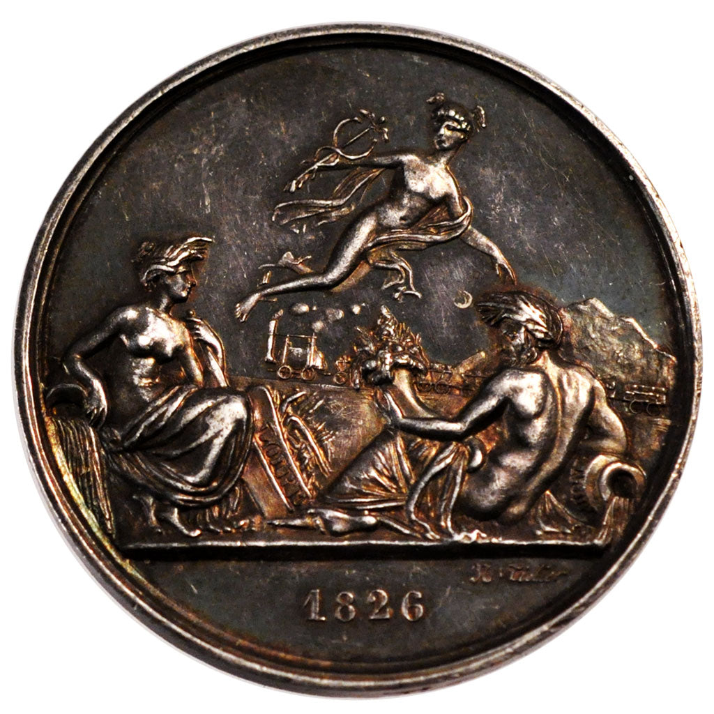 FRANCE, Railway, Louis Philippe I, Medal, AU(55-58), Tiolier, Silver, 36, 20.10