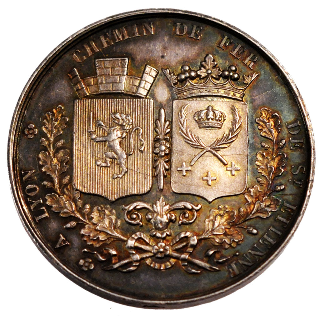 FRANCE, Railway, Louis Philippe I, Medal, AU(55-58), Tiolier, Silver, 36, 20.10