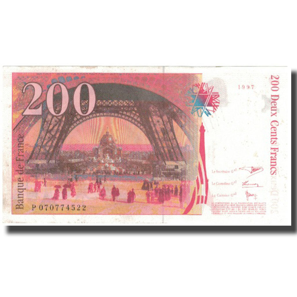 Francia, 200 Francs, Eiffel, 1997, BB+, Fayette:75.4b, KM:159b