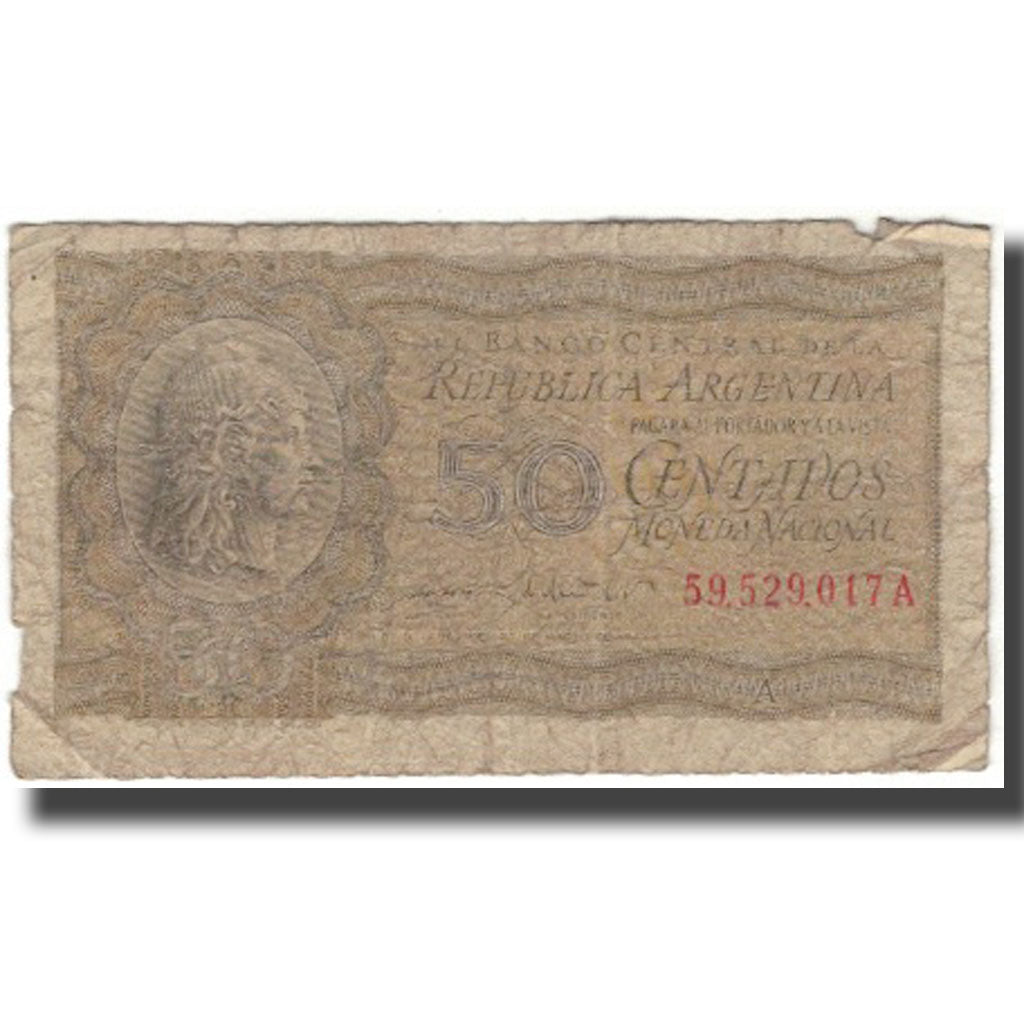 Argentina, 50 Centavos, KM:259b, D+