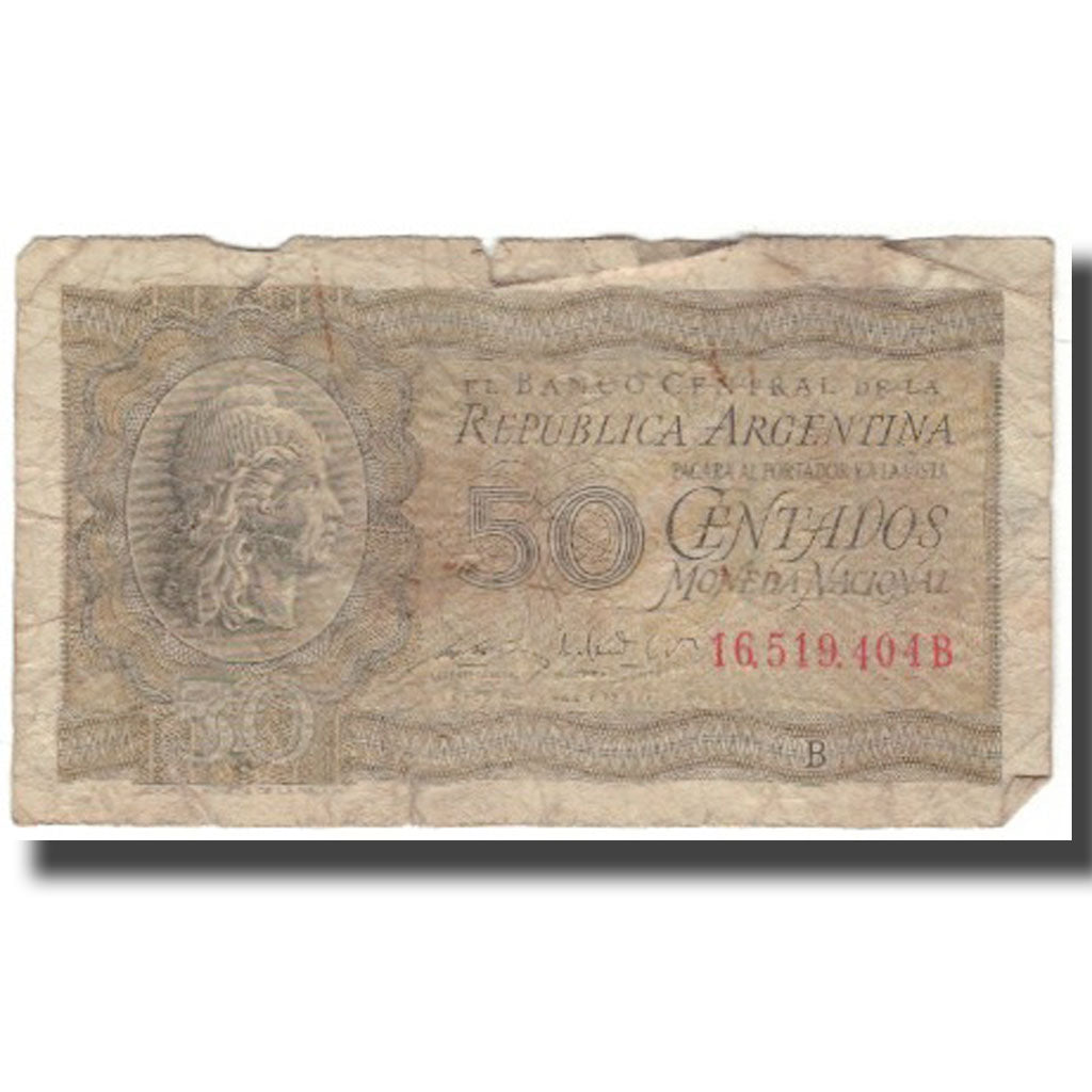 Banconote, Argentina, 50 Centavos, KM:261, D+