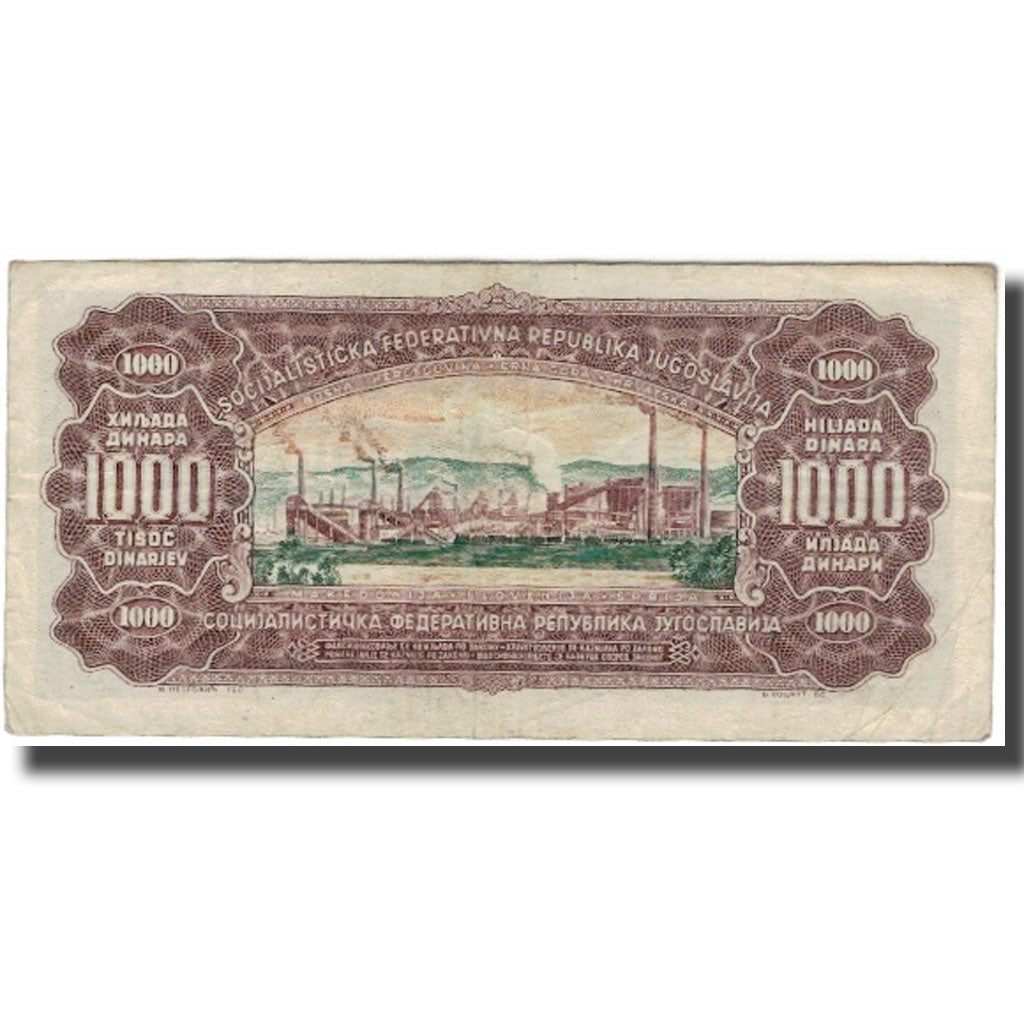 Banknote, Yugoslavia, 1000 Dinara, 1963, 1963-05-01, KM:75a, VF(30-35)