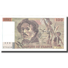 Francja, 100 Francs, Delacroix, 1995, VF(30-35), Fayette:69ter.2c, KM:154h