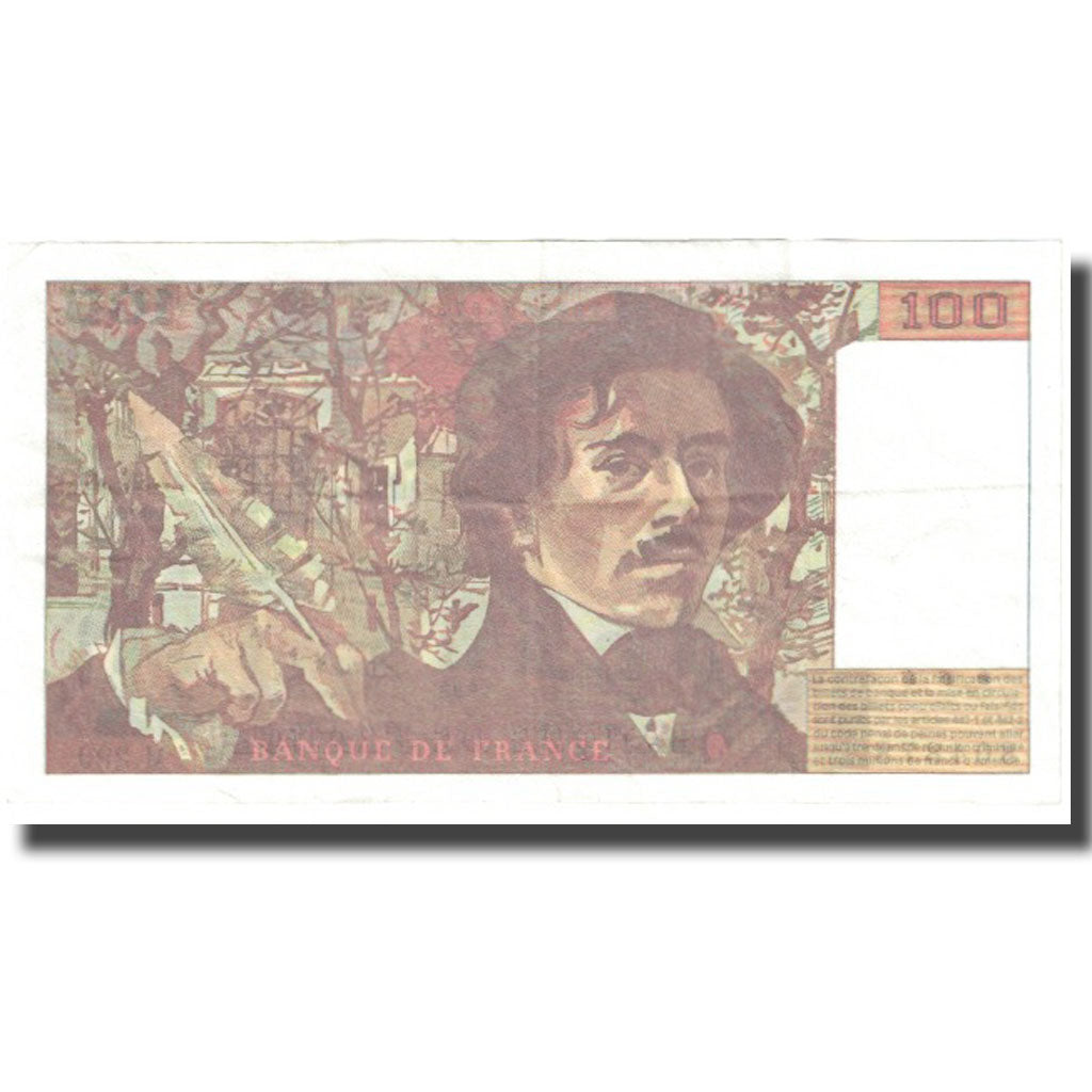 France, 100 Francs, Delacroix, 1995, UNC(63), Fayette:69ter.2c, KM:154h