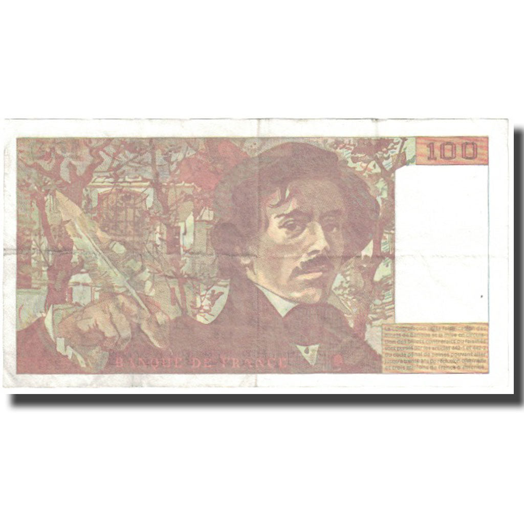 Francia, 100 Francs, Delacroix, 1995, 1995, BC+, Fayette:69 ter 2a, KM:154h