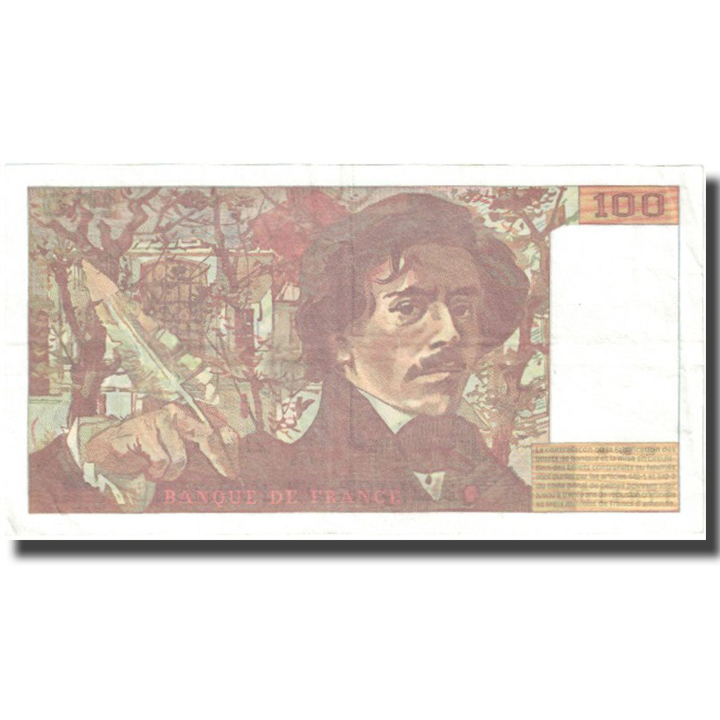 Francia, 100 Francs, Delacroix, 1995, 1995, MB+, Fayette:69 ter 2a, KM:154h