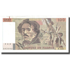 Frankrijk, 100 Francs, Delacroix, 1993, 1993, TB+, Fayette:69bis.7, KM:154g