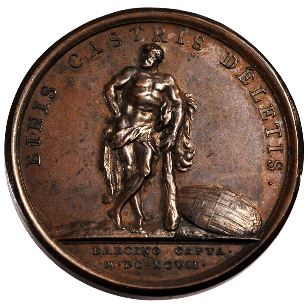 FRANCE, Politics, Society, War, Louis XIV, Medal, 1697, AU(55-58), Mauger,...