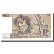 France, 100 Francs, Delacroix, 1993, 1993, AU(55-58), Fayette:69bis.5, KM:154g