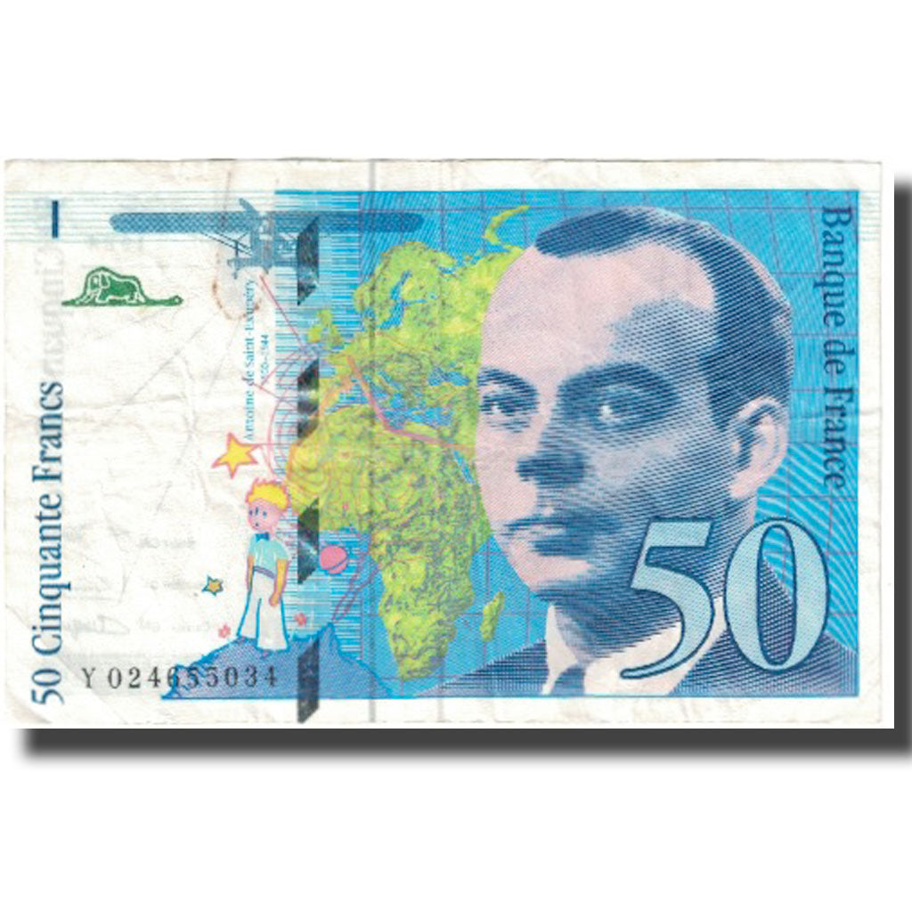 Francia, 50 Francs, St Exupéry, 1994, 1994, MBC, Fayette:73.1d, KM:157Aa