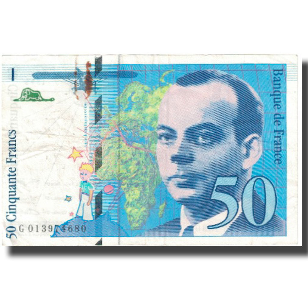 Frankreich, 50 Francs, St Exupéry, 1993, 1993, SS, Fayette:73.1d, KM:157Aa