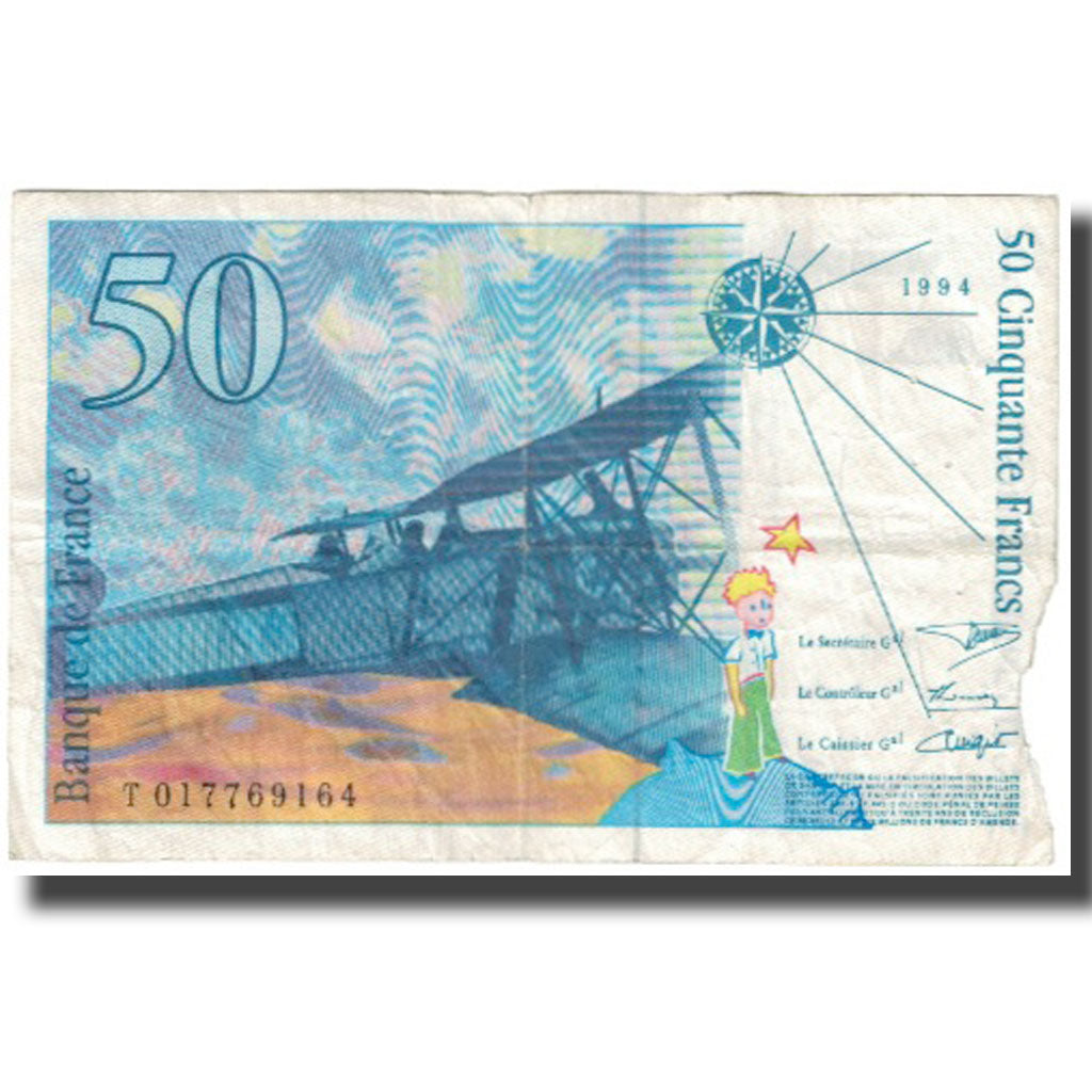 Francia, 50 Francs, St Exupéry, 1994, 1994, B, Fayette:73.1d, KM:157Aa
