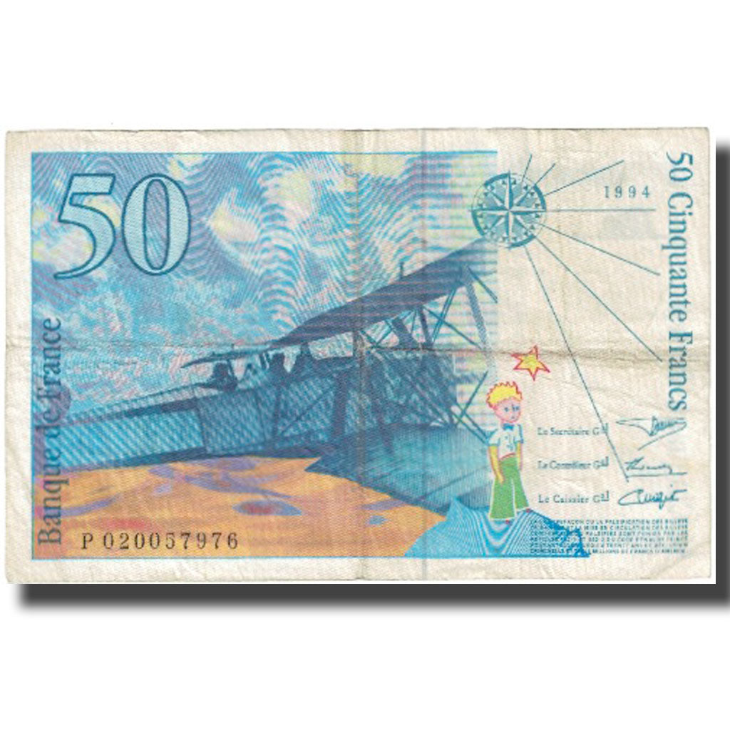 Frankreich, 50 Francs, St Exupéry, 1994, 1994, SGE, Fayette:73.1d, KM:157Aa