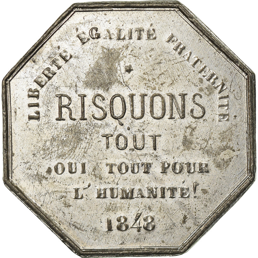 France, Medal, French Second Republic, Politics, Society, War, 1848, TTB+, Tin