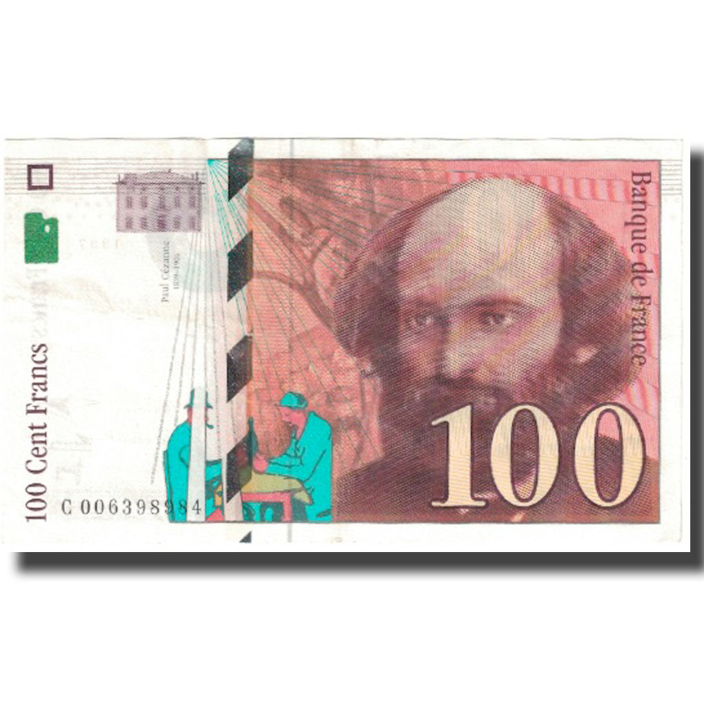 France, 100 Francs, Cézanne, 1997, 1997, TTB, Fayette:F74.01, KM:158a