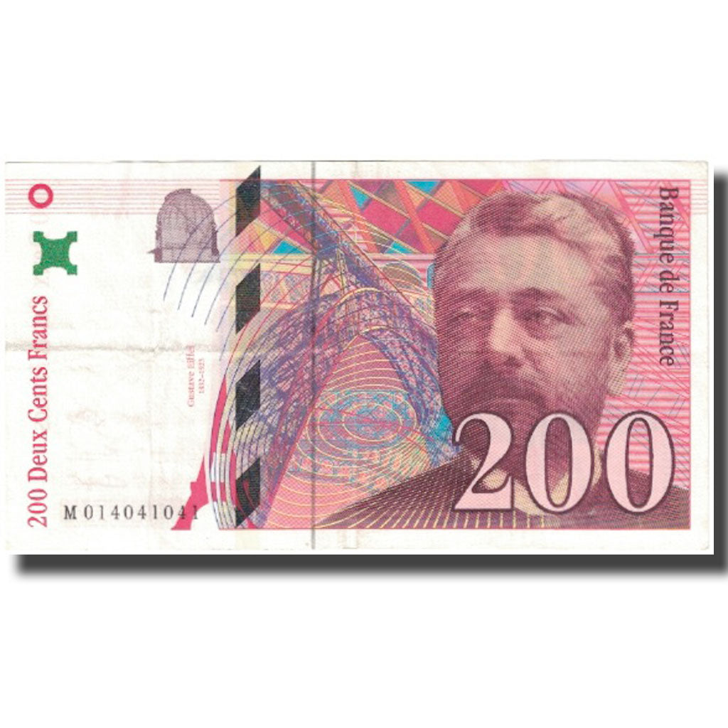 France, 200 Francs, Eiffel, 1996, 1996, TTB, Fayette:75.1, KM:159a