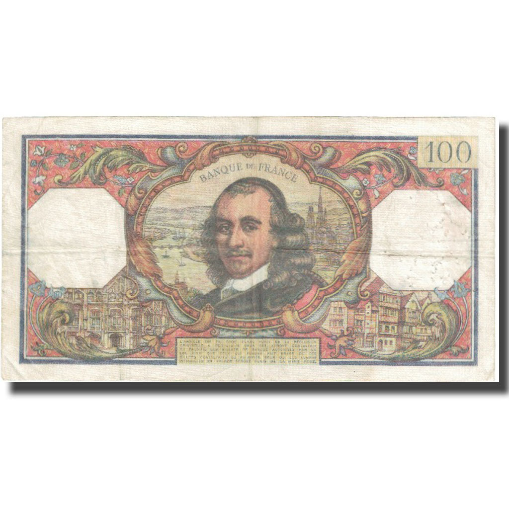França, 100 Francs, Corneille, 1964, 1964-10-01, VF(20-25), Fayette:65.4