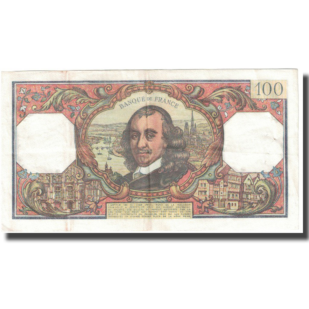 Frankrijk, 100 Francs, Corneille, 1968, 1968-03-07, TB, Fayette:65.21, KM:149c