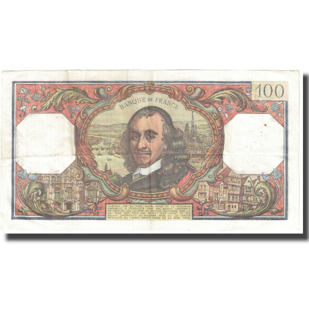 Frankrijk, 100 Francs, Corneille, 1968, 1968-11-07, TB, Fayette:65.24, KM:149c