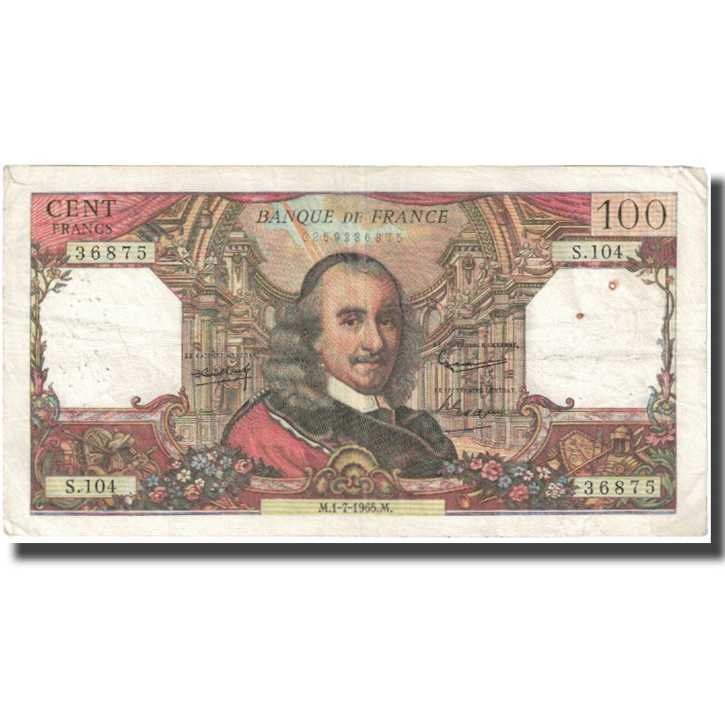 Frankreich, 100 Francs, Corneille, 1965, 1965-07-01, S, Fayette:65.8, KM:149a
