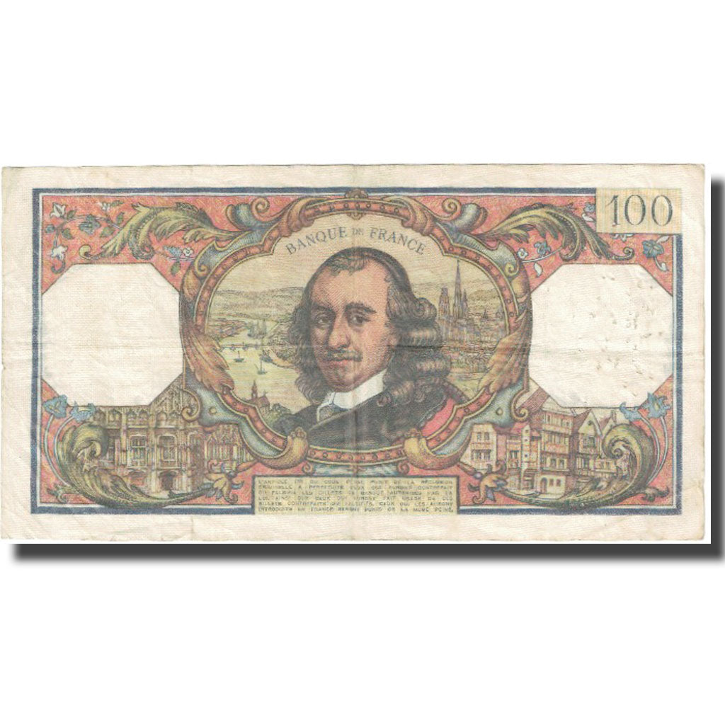 France, 100 Francs, Corneille, 1966, 1966-04-07, VF(20-25), Fayette:65.12