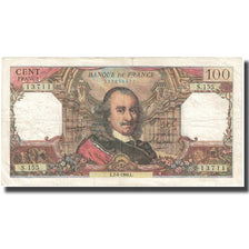 Francia, 100 Francs, Corneille, 1966, 1966-04-07, MB, Fayette:65.12, KM:149b