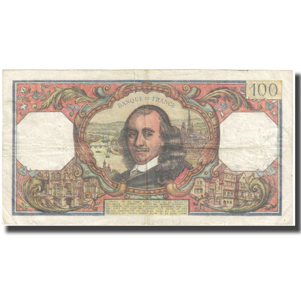 Francia, 100 Francs, Corneille, 1966, 1966-04-07, MB, Fayette:65.12, KM:149b
