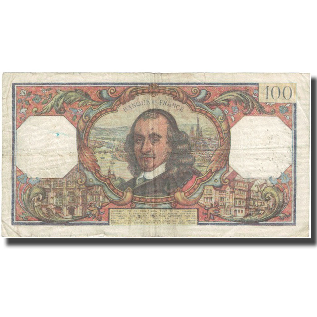 Frankrijk, 100 Francs, Corneille, 1967, 1967-04-06, TB, Fayette:65.17, KM:149b