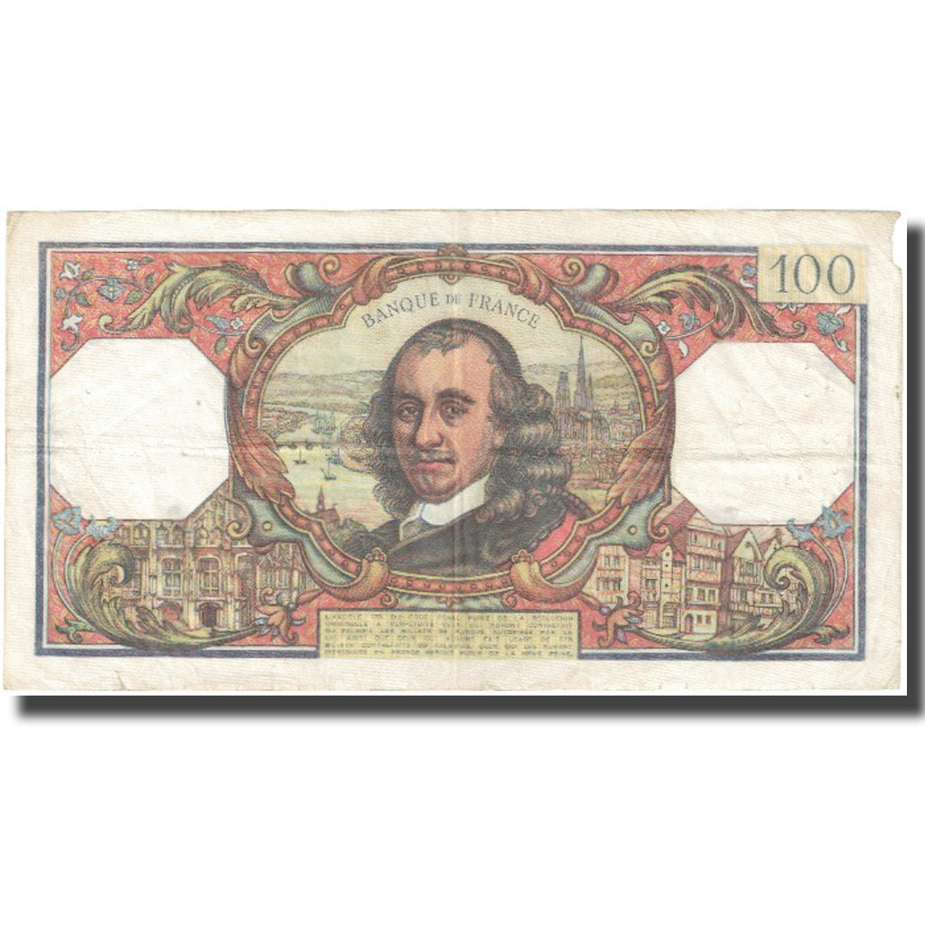 France, 100 Francs, Corneille, 1967, 1967-10-05, VF(20-25), Fayette:65.18