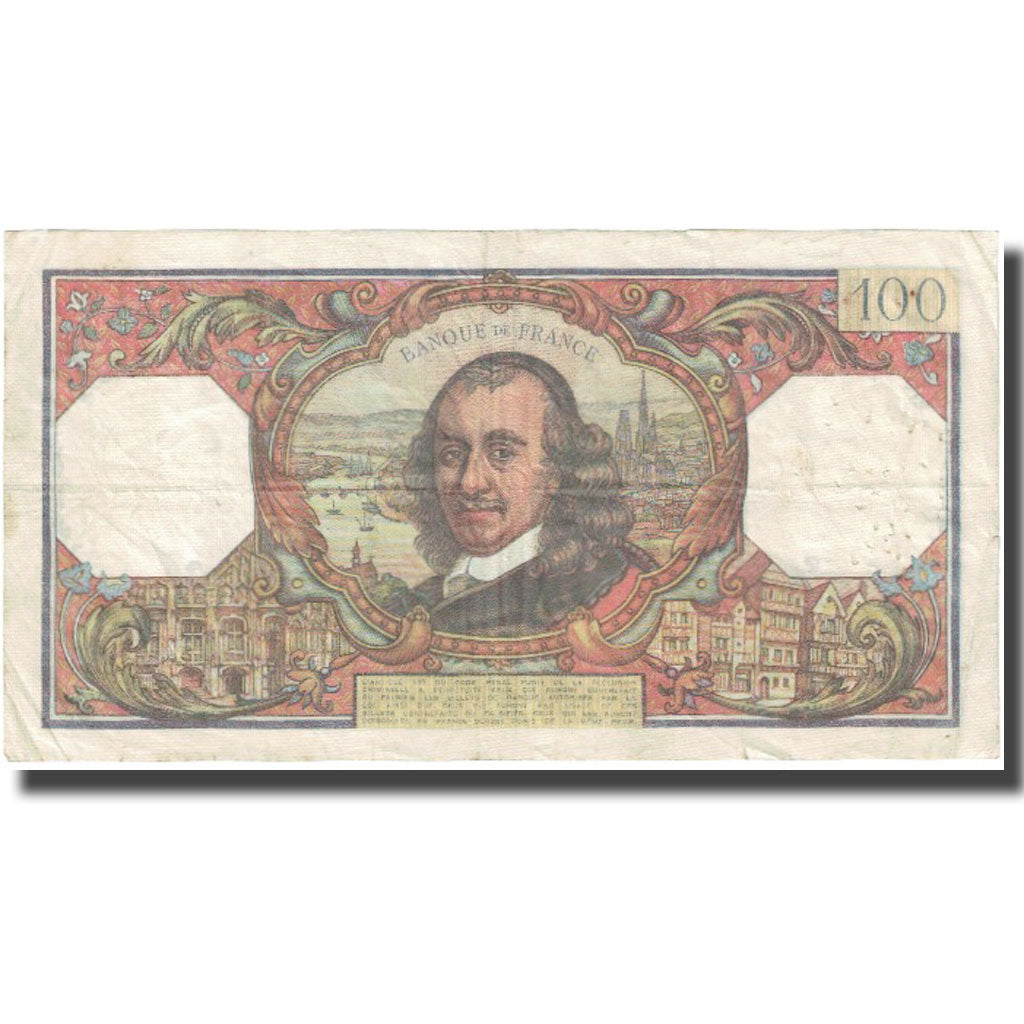 France, 100 Francs, Corneille, 1967, 1967-10-05, VF(20-25), Fayette:65.18