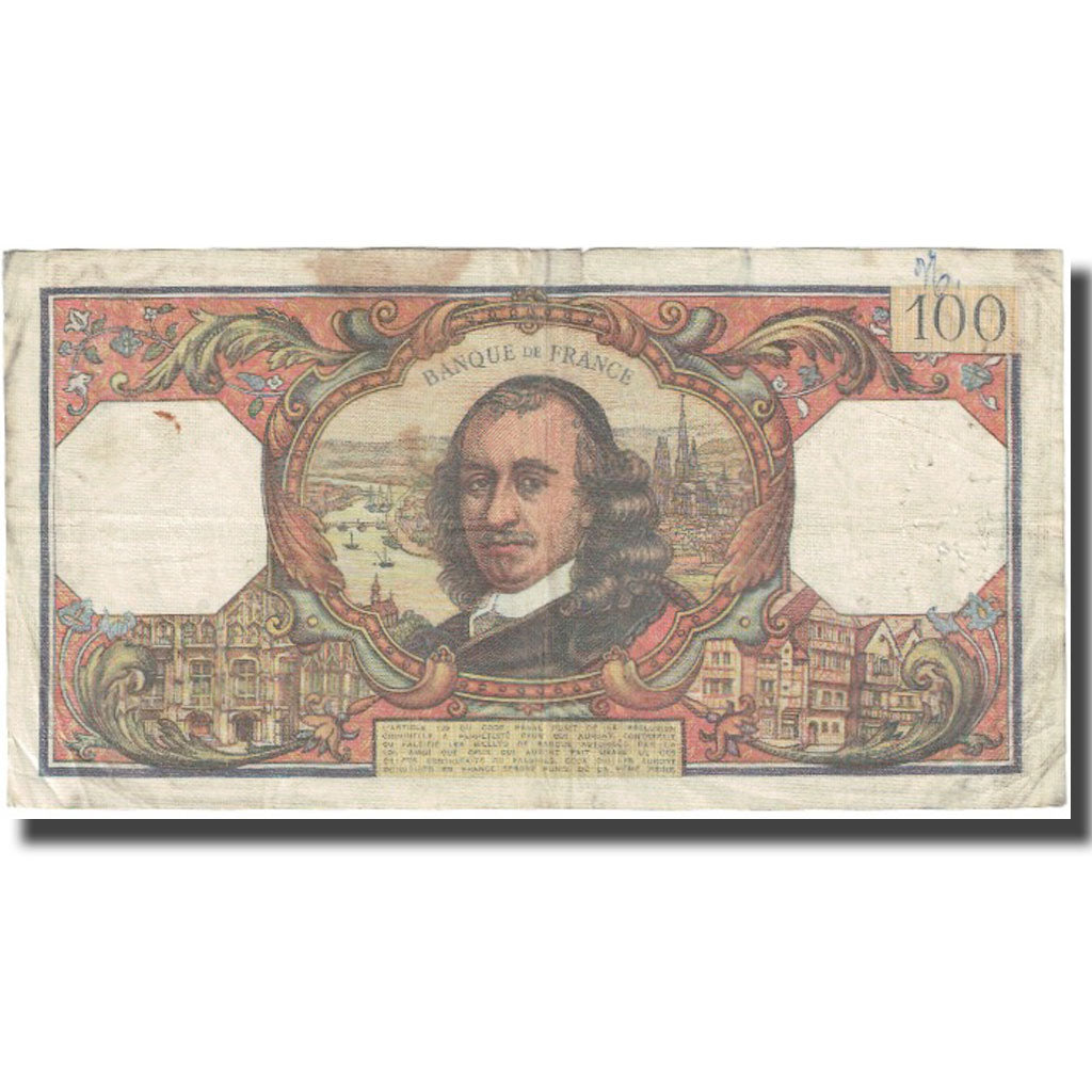 France, 100 Francs, Corneille, 1967, 1967-10-05, VF(20-25), Fayette:65.18