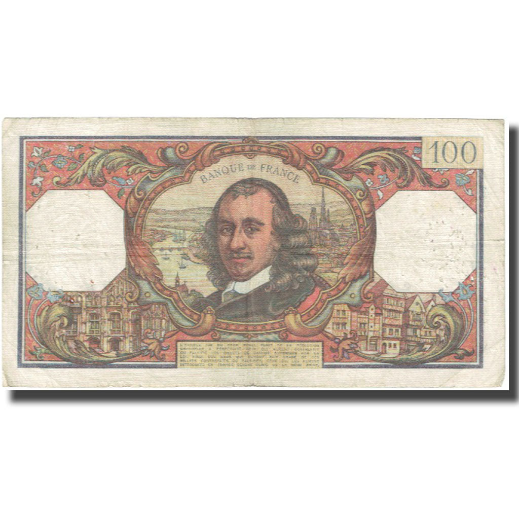 Francia, 100 Francs, Corneille, 1967, 1967-12-07, MB, Fayette:65.19, KM:149c