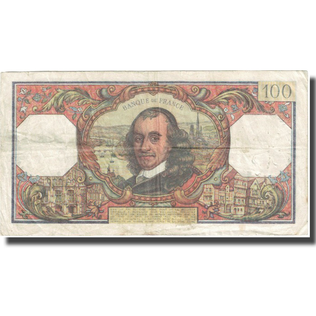 Francja, 100 Francs, Corneille, 1967, 1967-12-07, VF(20-25), Fayette:65.19