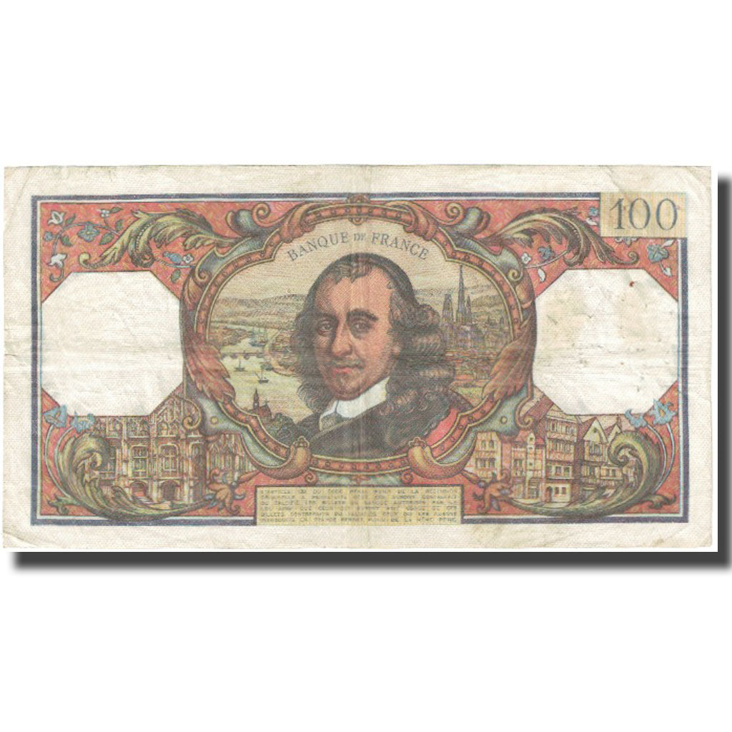 France, 100 Francs, Corneille, 1968, 1968-01-04, VF(20-25), Fayette:65.20