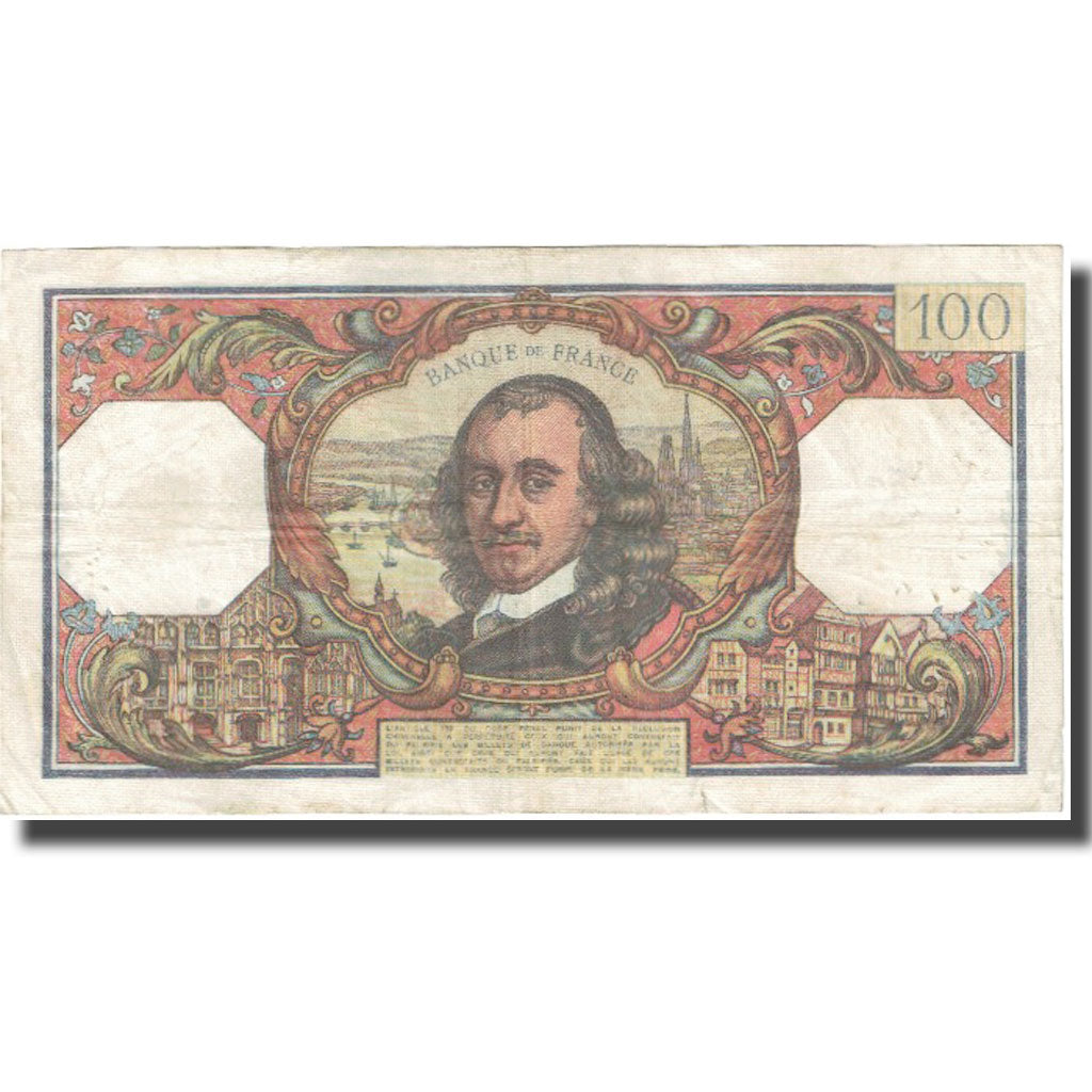 France, 100 Francs, Corneille, 1968, 1968-01-04, VF(20-25), Fayette:65.20
