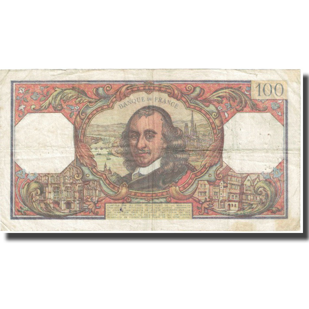 France, 100 Francs, Corneille, 1968, 1968-03-07, TB, Fayette:65.21, KM:149c