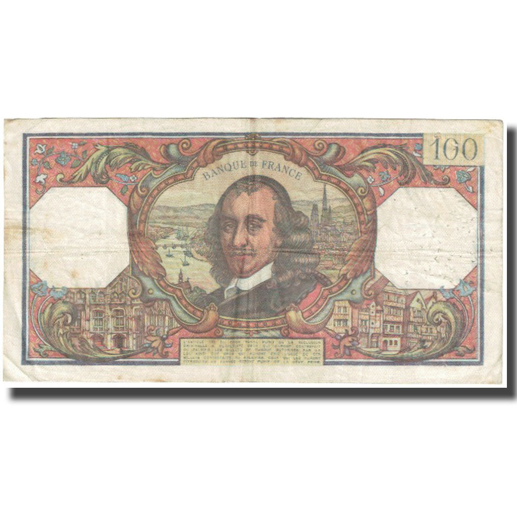 France, 100 Francs, Corneille, 1968, 1968-03-07, TB, Fayette:65.21, KM:149c