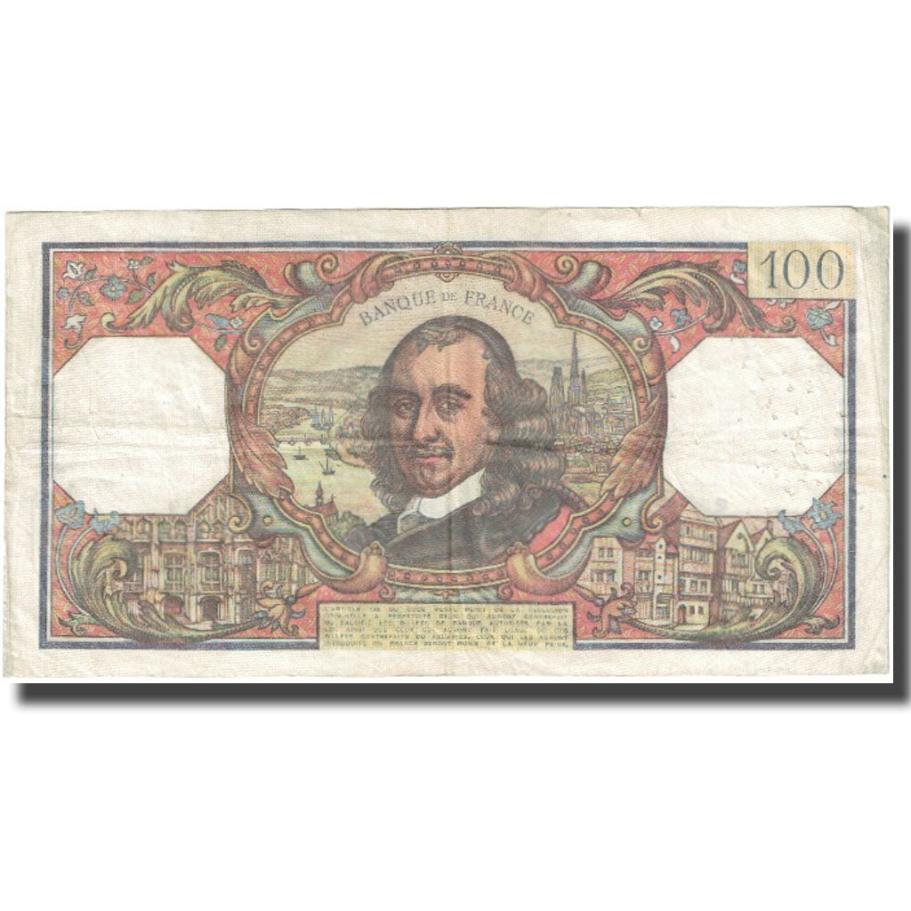 Francia, 100 Francs, Corneille, 1968, 1968-03-07, BC, Fayette:65.21, KM:149c