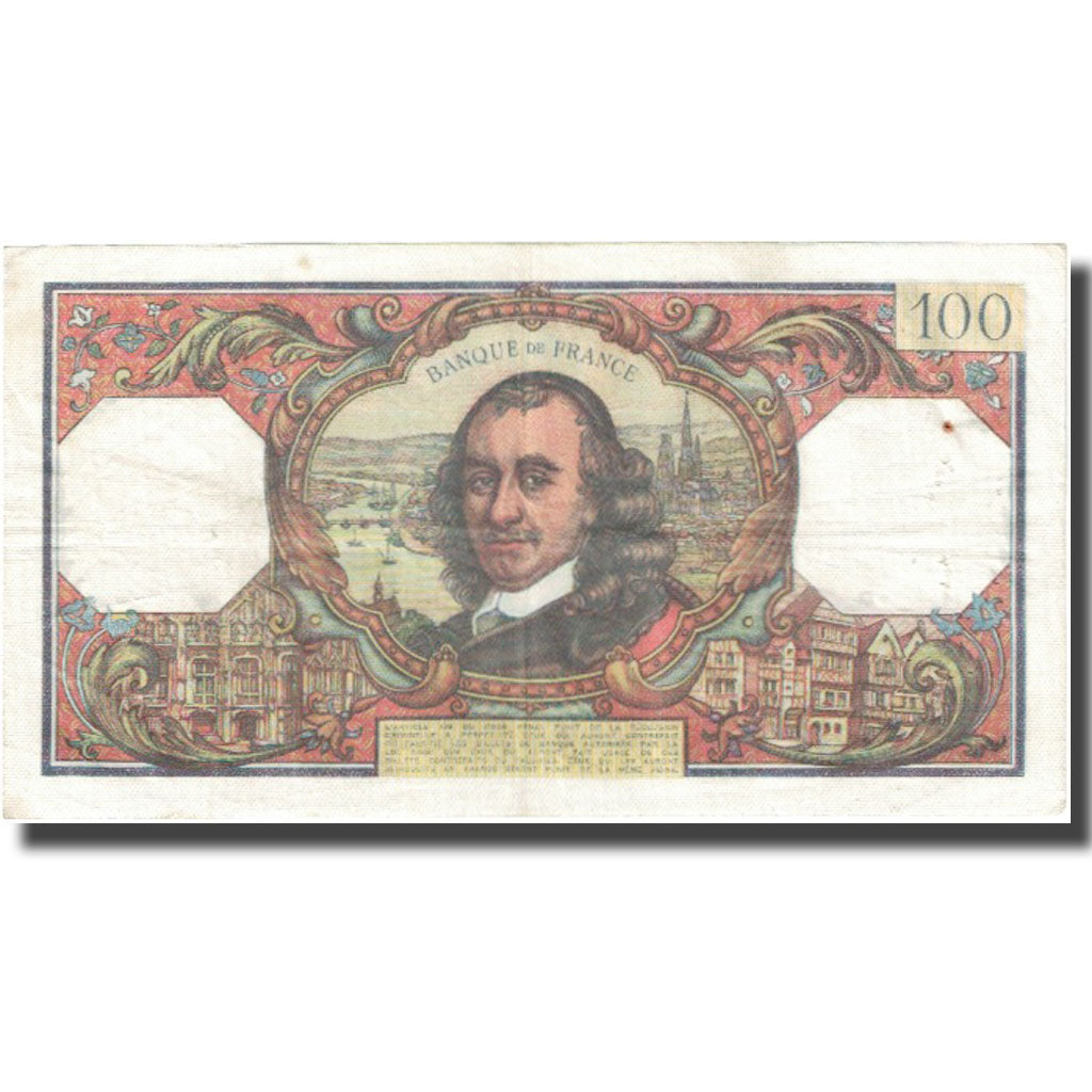 France, 100 Francs, Corneille, 1968, 1968-03-07, TB, Fayette:65.21, KM:149c